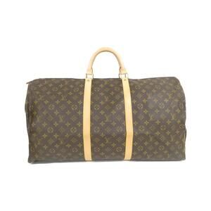 LOUIS VUITTON Brown Monogram Keepall 60 Boston Bag